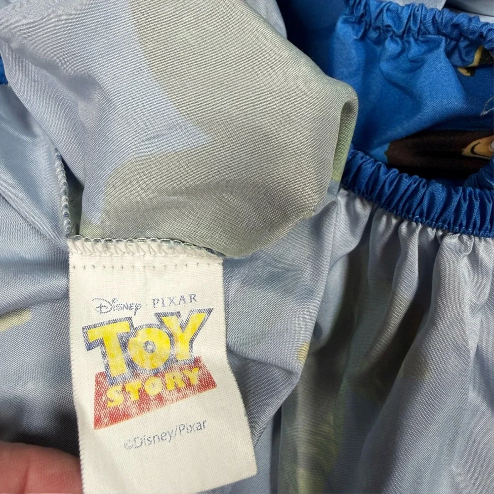 Disney Pixar Toy Story Twin Sheet Set Blue Woody Buzz Lightyear Rex Fitted Flat